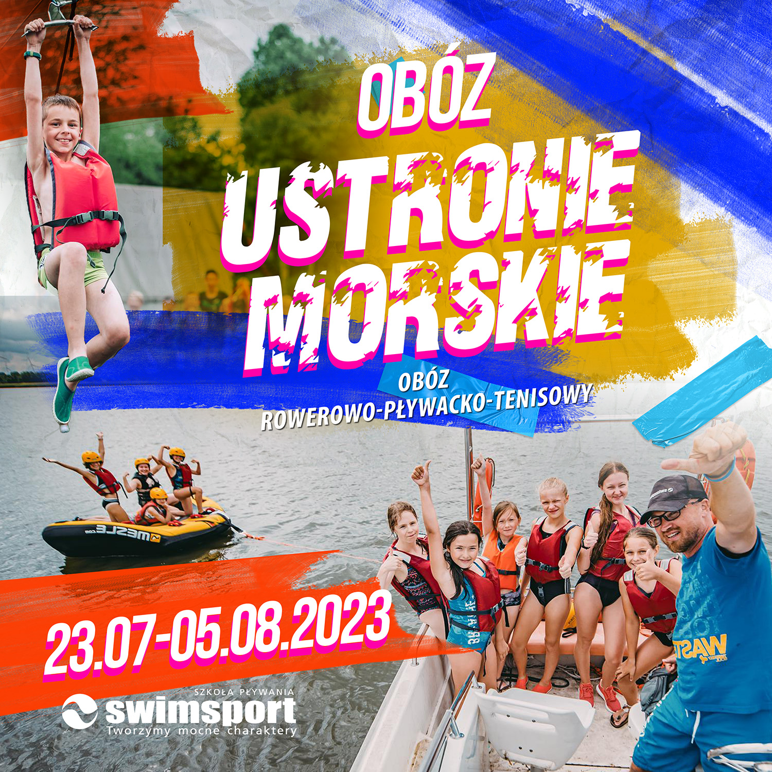 Ustronie Morskie II – 12-dniowy obóz tenisowo-pływacko-rowerowy -lato 2023 wiek 8-16 lat